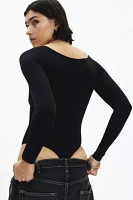 Out From Under Amora Pinch Front Seamless Knit Bodysuit