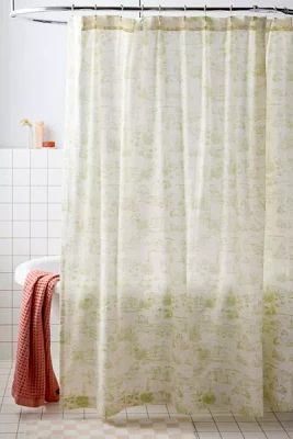 Western Toile Patterned Shower Curtain