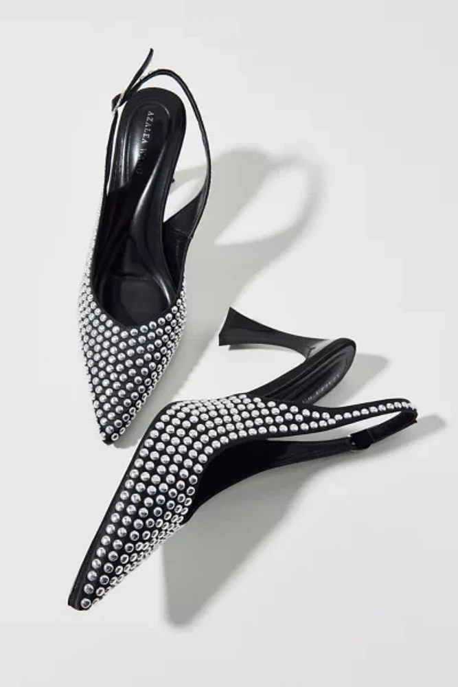 Azalea Wang Almida Studded Slingback Heel