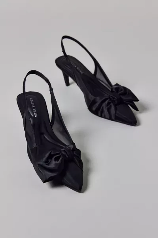 Azalea Wang Chloris Satin Bow Kitten Heel