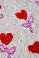 Heart Flower Tufted Cotton Bath Mat