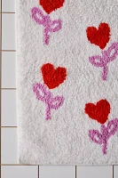 Heart Flower Tufted Cotton Bath Mat