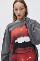 Lips Photoreal Graphic Crew Neck Sweatshirt