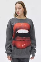 Lips Photoreal Graphic Crew Neck Sweatshirt