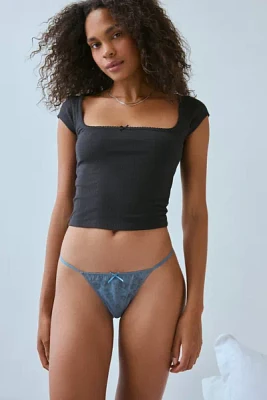 Out From Under Flocked Floral G-String