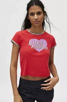 Your Dreams Leopard Graphic Ringer Tee