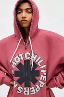 Red Hot Chili Peppers Graphic Oversized Zip Up Hoodie Sweatshirt