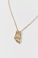 14k Gold Plated Retro Charm Necklace