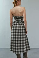 Kimchi Blue Andy Plaid Strapless Midi Dress