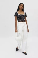 Kimchi Blue Apple Square Neck Cropped Blouse