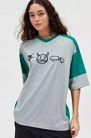 Skate Icon Graphic Oversized V-Neck Jersey Tee