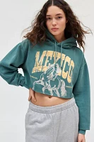 Mexico Cowgirl Graphic Cropped Hoodie Pullover