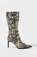 UO Billie Buckle Snakeskin Boot