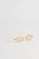 Rimless Micro Oval Sunglasses