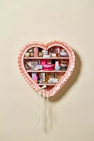 Satin Ruffle Heart Shape Wall Shelf