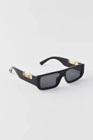 Leopard Temple Flat Top Sunglasses