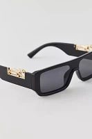 Leopard Temple Flat Top Sunglasses