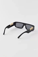 Leopard Temple Flat Top Sunglasses