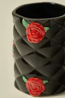 Rose Quilted Ceramic Bath Tumbler