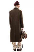 LC23 Hooded Shetland Wool Longline Coat