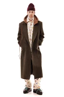 LC23 Hooded Shetland Wool Longline Coat