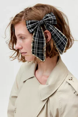 Plaid Hair Bow Barrette