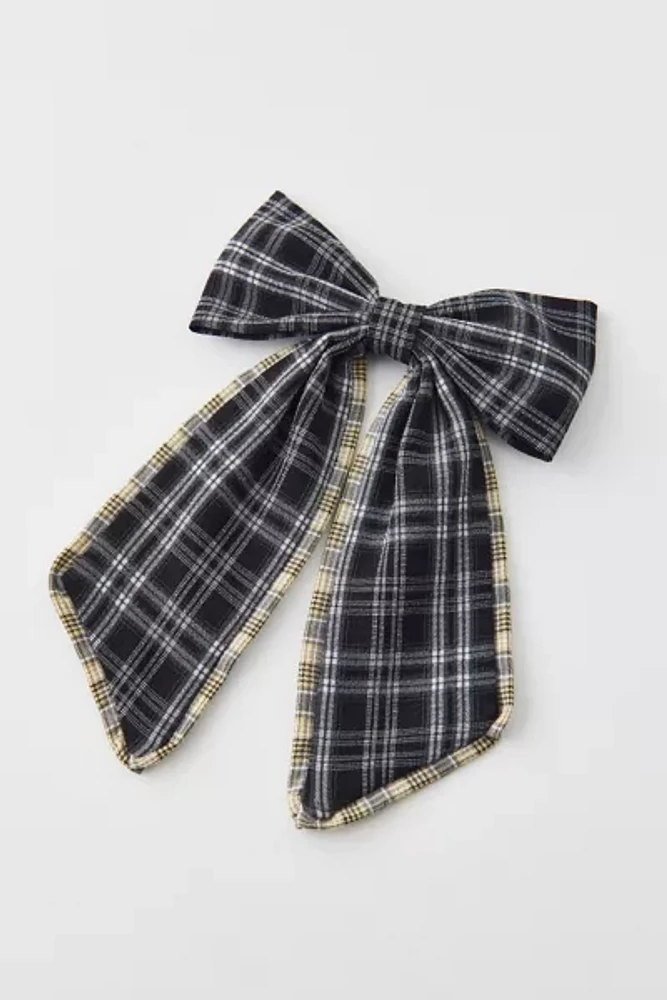 Plaid Hair Bow Barrette
