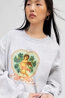 Sweet Cherub Graphic Crew Neck Pullover