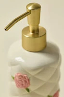 Rose Quilted Ceramic Soap Dispenser