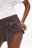 Ecote Shaina Corduroy Pleated Micro Mini Skort