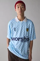 WORSHIP SUPPLIES Tripcheck Polo Collar Soccer Jersey Tee