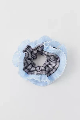 Jessica Contrast Edge Plaid Scrunchie