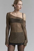 Silence + Noise Karina Chainmail Knit Asymmetric Sweater