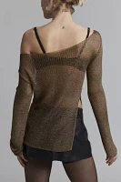 Silence + Noise Karina Chainmail Knit Asymmetric Sweater