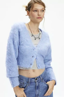 Kimchi Blue Adaline Cropped Fuzzy Knit Cardigan