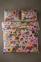 Curious Collage Breezy Cotton Percale Duvet Cover