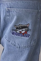 WORSHIP SUPPLIES Cat Burglar Embroidered Jean