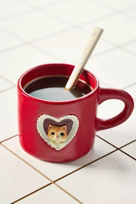 Kitty Cat Ceramic Peekaboo Mug