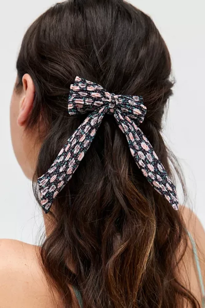 Ditsy Floral Hair Bow Clip Set