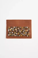 Studded Leather Cardholder Wallet