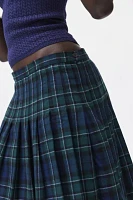 Urban Renewal Remade Raw Cut Plaid Midi Skirt