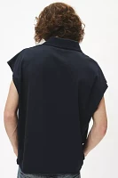 BDG Cutoff Raw Hem Polo Shirt