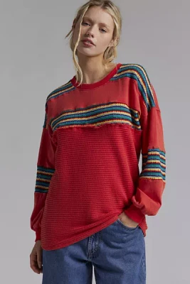 BDG Apollo Oversized Embroidered Long Sleeve Tee