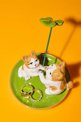 Clover Cats Ring Dish