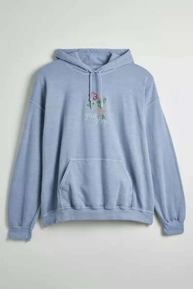 For You Embroidered Graphic Hoodie Sweatshirt