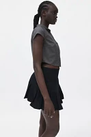 Urban Renewal Remade Solid Pleated Mini Skirt