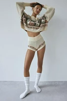 Out From Under Catching Feelings Fairisle Print Micro Short