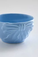 Bow Textured Ceramic Snack Bowl