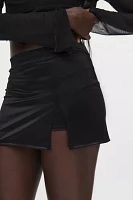 UO Grace Satin Split Hem Mini Skort