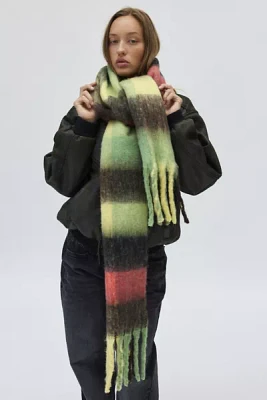 Plaid Woven Oversized Scarf